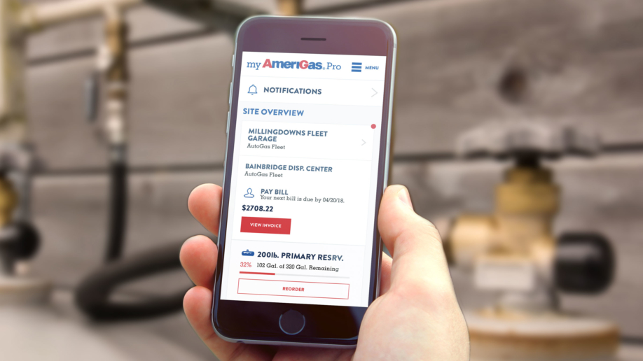 AmeriGas mobile screen