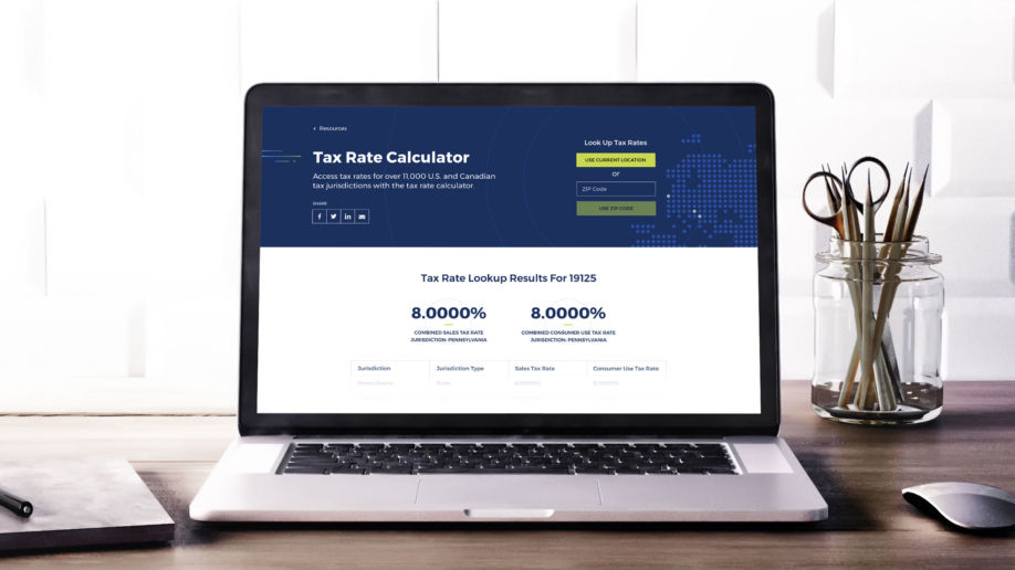 Vertex - Tax Rate Calculator