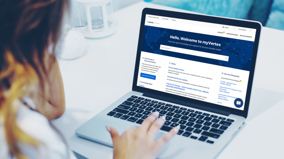 Vertex - myVertex Customer Portal