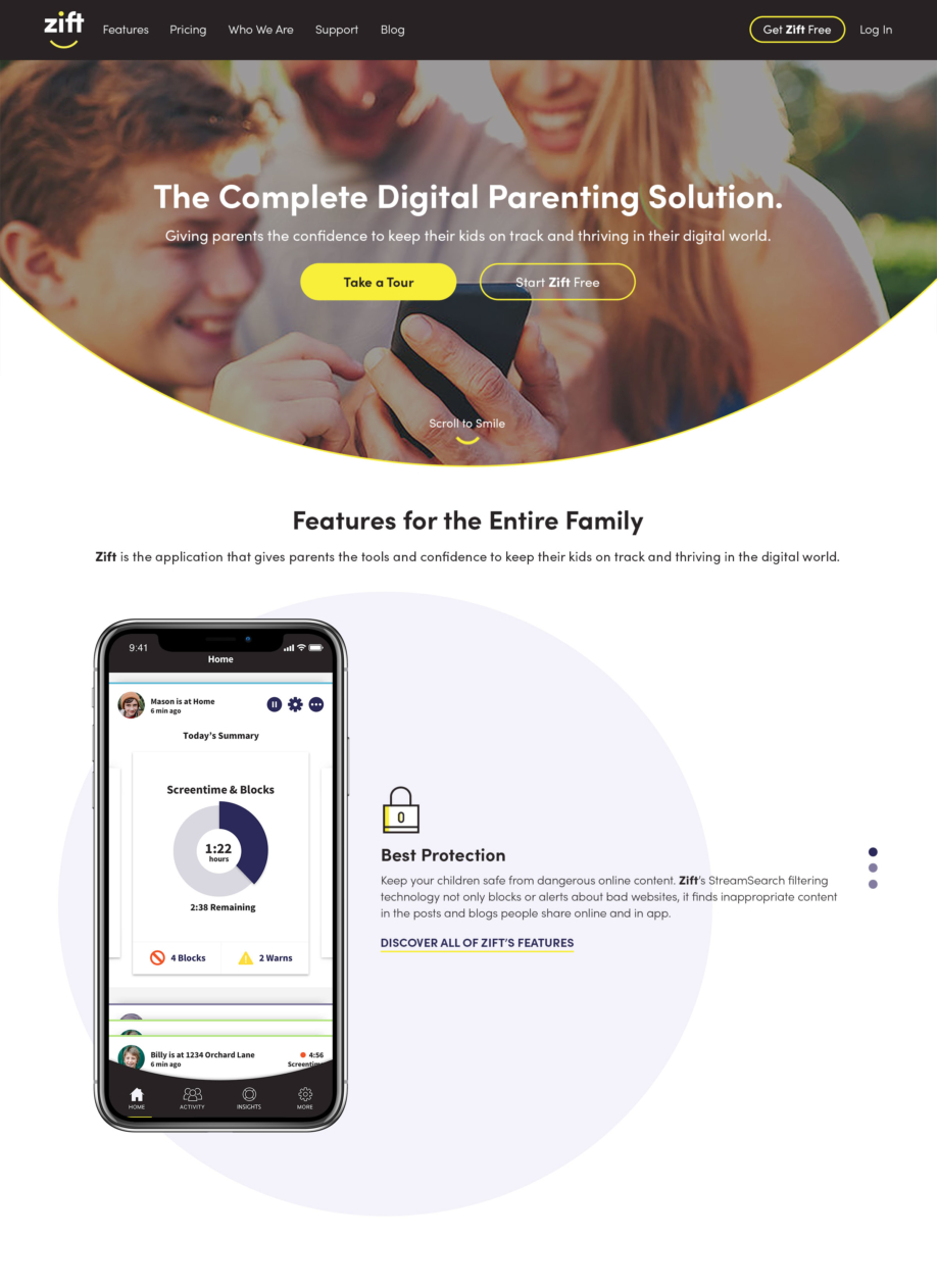 Zift homepage