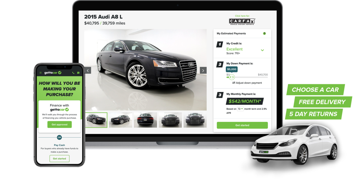 gettacar app screen