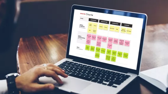 User managing customer data on a digital platform.