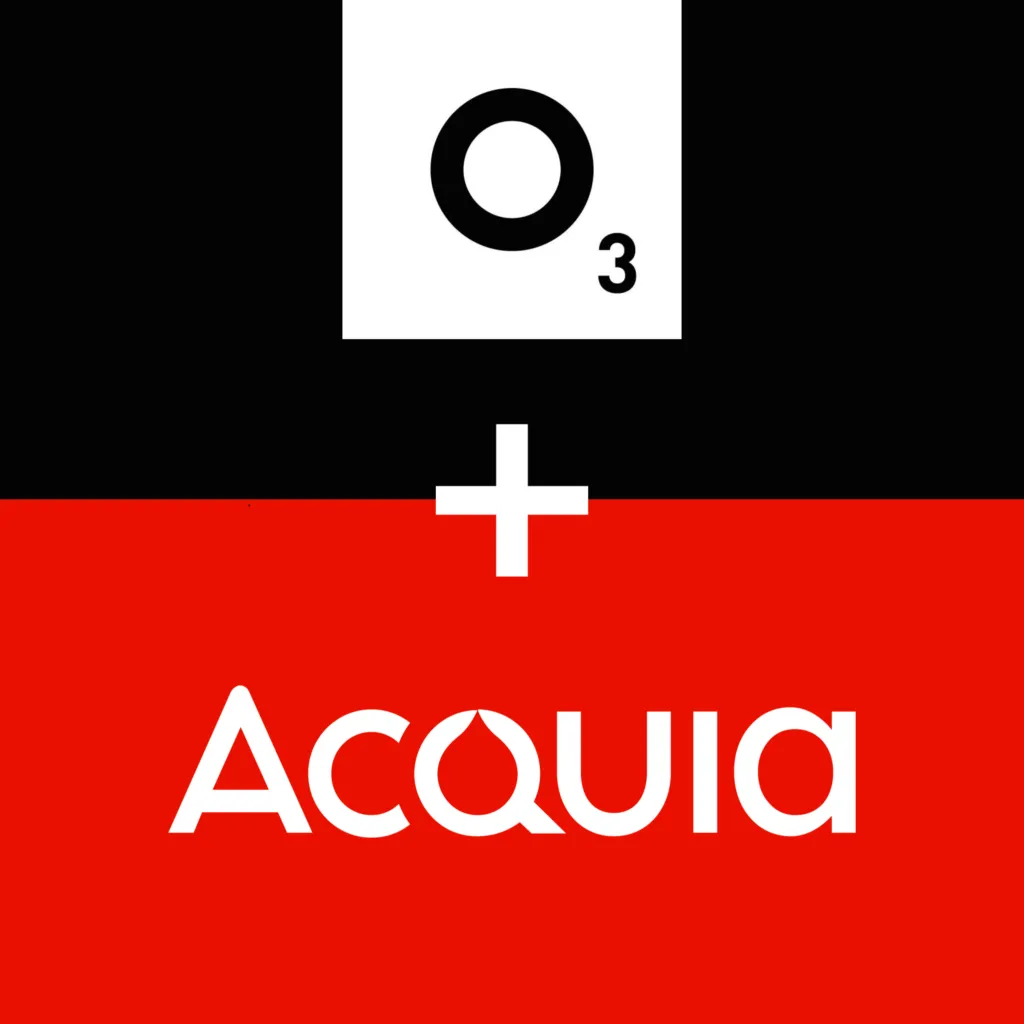 O3 and Acquia logos.