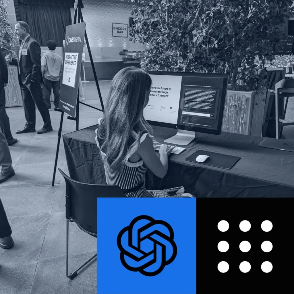 Woman sitting at a table and testing an O3 prototype at the BCA event in the Kimmel Center